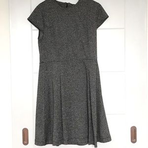 Black/grey cap sleeve dress